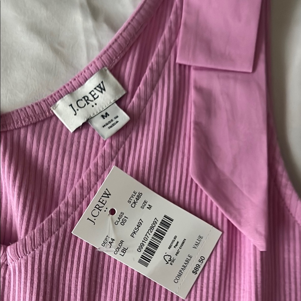 J.Crew Pink Sleeveless Pink Midi Dress NWT